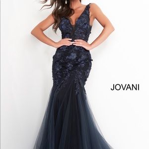 Jovani 8066 navy prom dress, never worn.